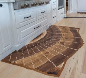 A picture of a custom hardwood floor.